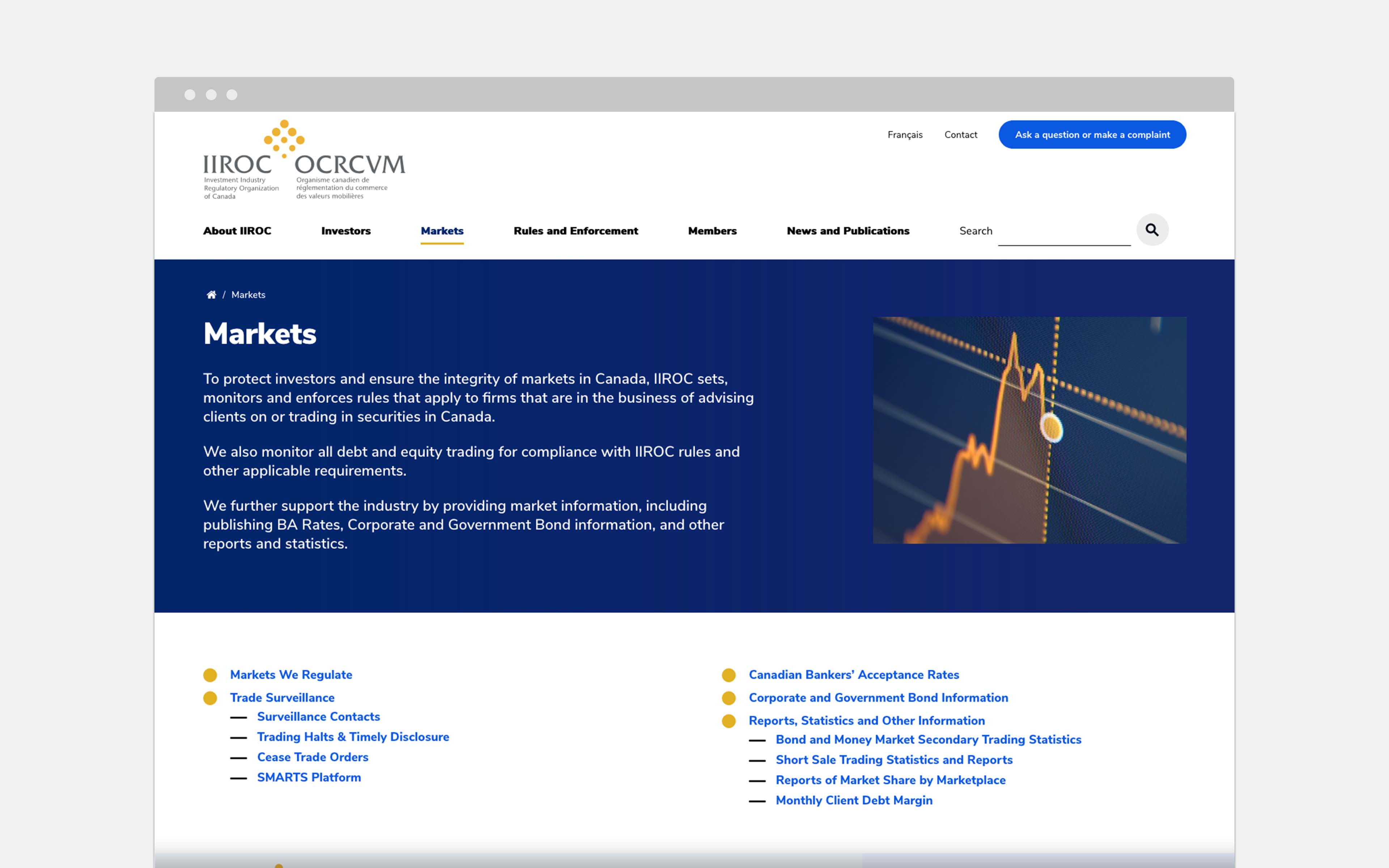 IIROC internal webpage