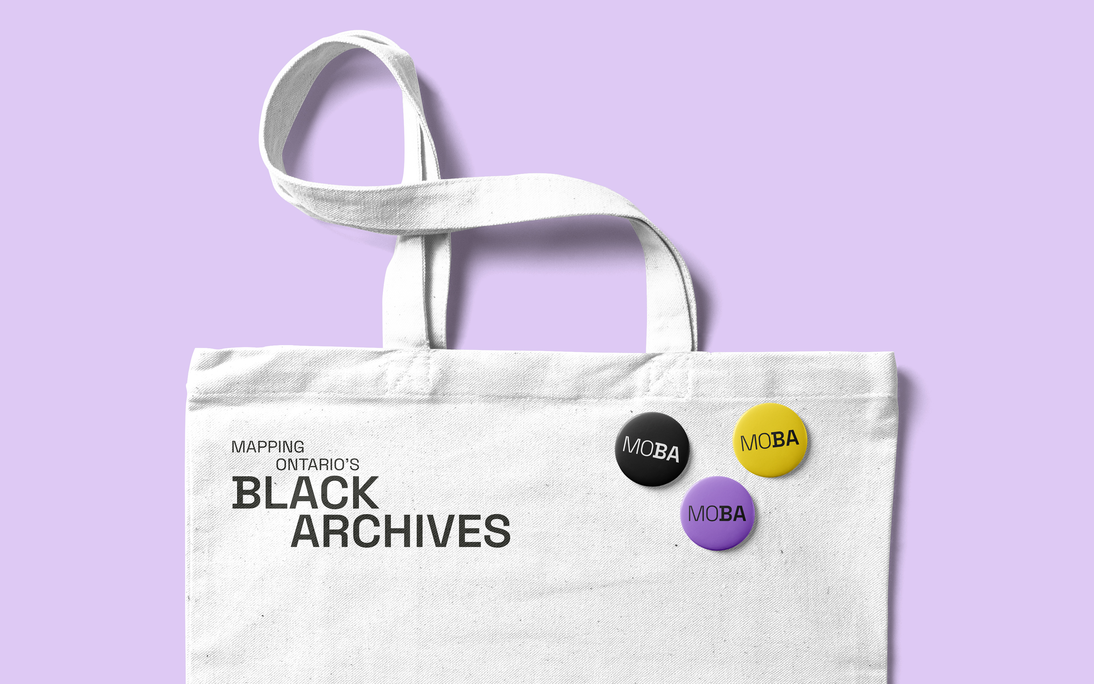 Tote bag and pins