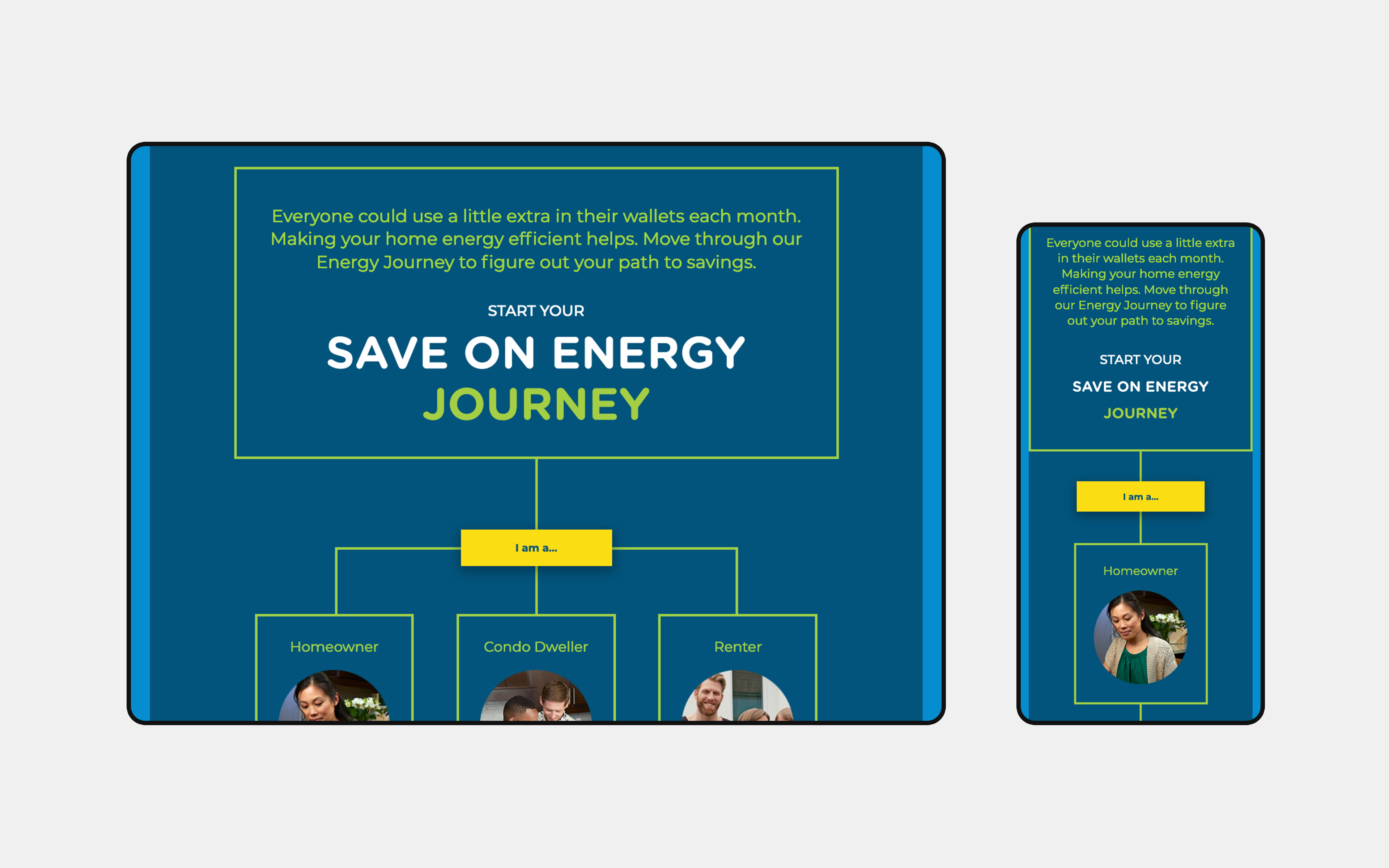 Tablet view of SOE webpage